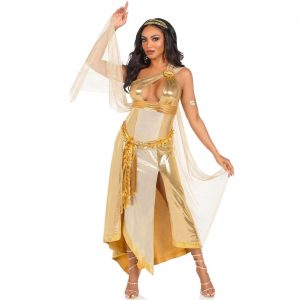 Römerin Griechin / Engel Kostüm Kleid lang GOLDEN GODDESS gold