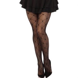 Herzen Motivnetzstrumpfhose kleine Herzen LOVE STRUCK HEART NET schwarz