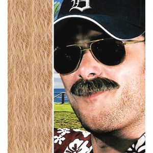 Echthaar Oberlippenbart mit Mastixkleber SCHNÜFFLER Profiqualität Schnurrbart einfarbig blond