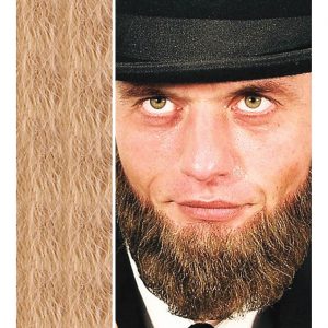 Echthaar Kinnbart mit Mastixkleber LINCOLN Profiqualität kombinierbar zum Vollbart einfarbig blond