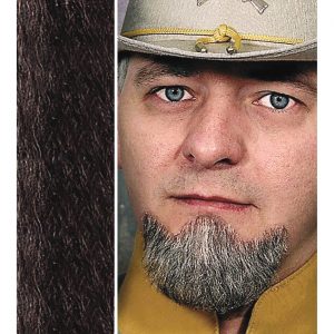 Echthaar Kinnbart mit Mastixkleber GENERAL Profiqualität kombinierbar zum Vollbart einfarbig schwarz