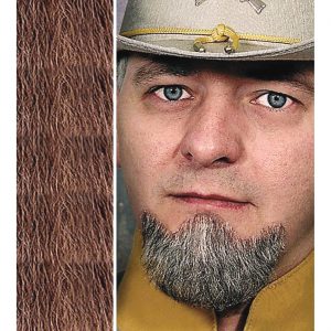 Echthaar Kinnbart mit Mastixkleber GENERAL Profiqualität kombinierbar zum Vollbart einfarbig braun
