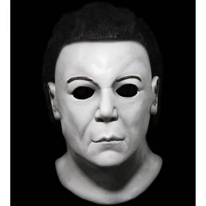 Halloween Michael Myers Latexmaske mit Haar Deluxe Resurrection beige-braun
