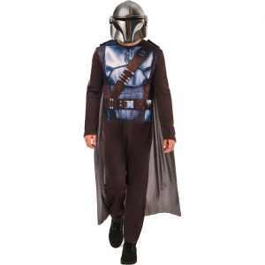 Star Wars The Mandalorian Kostüm Overall mit Cape und Maske braun-grau