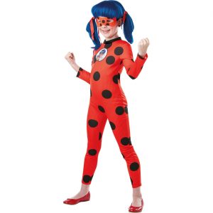 Superheldin Miraculous Ladybug Kinderkostüm Overall Jumpsuit und Maske Deluxe rot