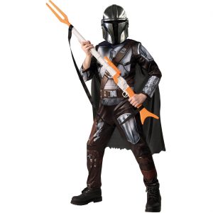 Star Wars The Mandalorian Kinderkostüm Overall mit Muskeloverall und Cape und Maske braun-grau