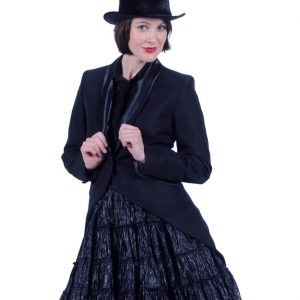 Showgirl Jacke Frack Deluxe schwarz