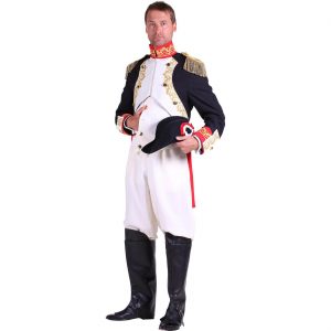 Napoleon Uniform Kostüm Anzug Superdeluxe weiß-rot