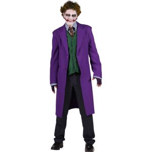 Superheld Böser Joker Kostüm Teile-Set EVIL MAN Deluxe lila-grün