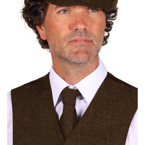 20er Jahre Charleston Gentleman Krawatte elegant Wollstoffoptik braun