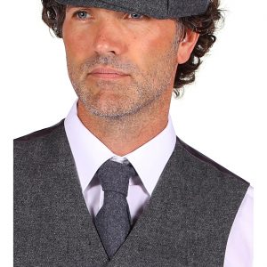 20er Jahre Charleston Gentleman Krawatte elegant Wollstoffoptik grau