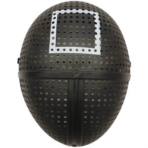Koreanisches Todesspiel Aufseher Gesichtsmaske Quadrat Deluxe schwarz-weiß