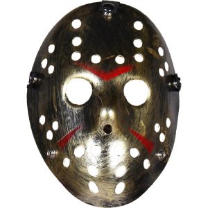 Horror Jason Gesichtsmaske aus Kunststoff Deluxe bronze-rot