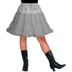 Rock Petticoat kurz Tutu CABARET mit Unterrock einfarbig grau