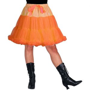 Rock Petticoat kurz Tutu CABARET mit Unterrock einfarbig orange