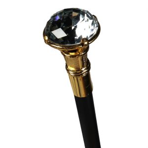 Superstars Pimp Spazierstock Diamant schwarz-gold