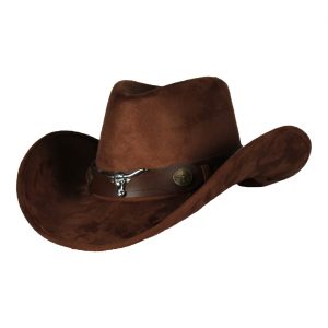 Cowgirl Cowboy Cowboyhut Superdeluxe Lederoptik TEXAS braun