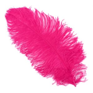 Einzelfeder Straußenfeder 55cm Spadona Straußenfeder Top-Qualität 55-60cm einfarbig pink