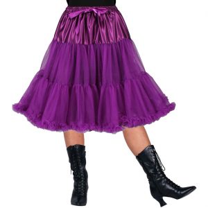 Rock Petticoat halblang 55cm SHOWGIRL mit Unterrock einfarbig lila