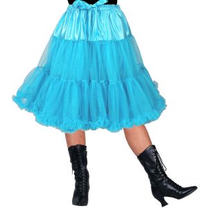 Rock Petticoat halblang 55cm SHOWGIRL mit Unterrock einfarbig türkis