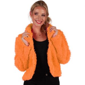 Superstars Pimp Jacke aus Plüsch Pelzjacke für verschiedene Themen POPULAIR orange