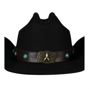 Cowgirl Cowboy / Festival Hutband / Schmuckband für Zylinder Cowboyhut Haarband Halsschmuck ARIZONA braun-türkis