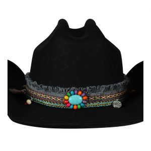 Cowgirl Cowboy / Festival Hutband / Schmuckband für Zylinder Cowboyhut Haarband Halsschmuck SUMMER türkis-bunt