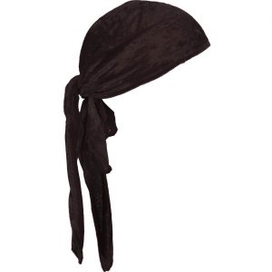 Piraten Kopftuch Kappe Samt zum Knoten schwarz
