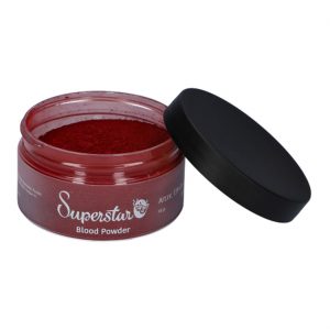 Blutiges Kunstblut zur Wundendarstellung Profiqualität von SUPERSTAR Blutpuder zum Mischen rot