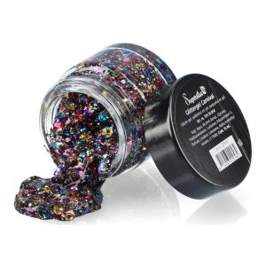 Glitzergel Profiqualität von SUPERSTAR Bühnenmaterial mit großen Partikeln Carnival mehrfarbig bunt