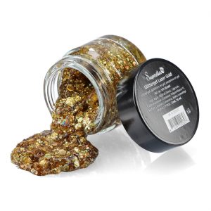 Glitzergel Profiqualität von SUPERSTAR Bühnenmaterial mit großen Partikeln CARNIVAL einfarbig gold