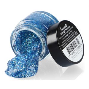 Meerjungfrau Glitzergel Profiqualität von SUPERSTAR Bühnenmaterial mit großen Partikeln MERMAID türkis-silber