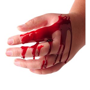 Blutiges Kunstblut zur Wundendarstellung Profiqualität von SUPERSTAR dickflüssig abwaschbar rot