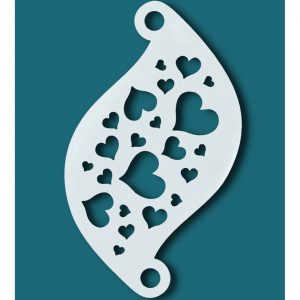 Herzen Facepainting Schminkhilfe Schablone von SUPERSTAR HEARTS weiß