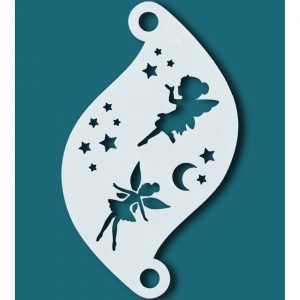 Elfe Fee Facepainting Schminkhilfe Schablone von SUPERSTAR FAIRYS fliegende Feen und Sterne weiß