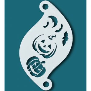 Kürbisse Facepainting Schminkhilfe Schablone von SUPERSTAR PUNPKINS Kürbisse für Halloween weiß