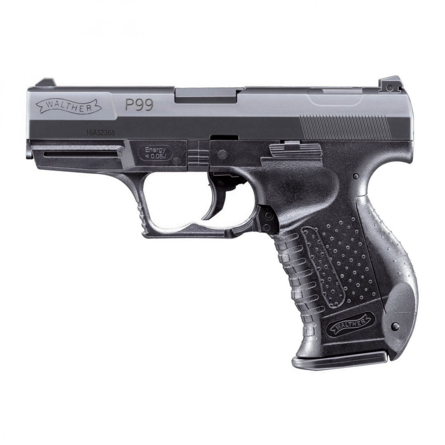 OpTacs Walther P99 Softair Pistole – Federdruck, 0,5 J, Mit 50 Zielscheiben & 1000 BBs