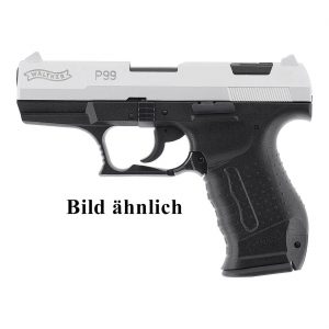 Schreckschusspistole 9mm P.A.K. WALTHER P99 SV NKL VN KG vernickelt Kunststoffgriff mit Stahlverschluss