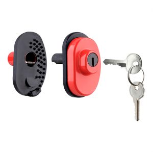 Abzugschloss für verschiedene Schusswaffen mit zwei Schlüsseln und Gummipolster zum Schutz der Waffe