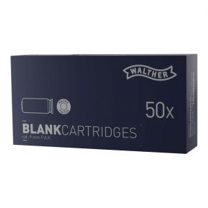 Schreckschuss Platzpatronen 9mm P.A.K. WALTHER Pistolenmunition gesteckt -1