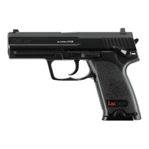 CO2 Pistole 4,5mm BBs HECKLER & KOCH USP BK KG brüniert Kunststoffgriff mit Drop-Free Magazin (.177) <3,0 J