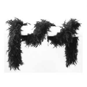 Federboa 65g Deluxe mit viel Federmaterial einfarbig schwarz