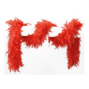 Federboa 65g Deluxe mit viel Federmaterial einfarbig rot