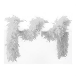 Federboa 65g Deluxe mit viel Federmaterial einfarbig weiß