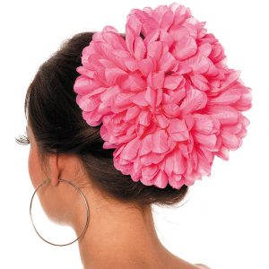Hawaii / Blumen Haarclip mit Blume Haarklammer Deluxe rosa