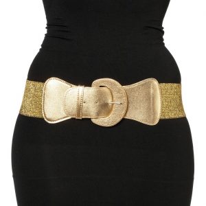 Show Stretchgürtel breit Deluxe gold