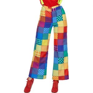 Clown Hose lang Damenschnitt Flickenoptik Patchwork bunt