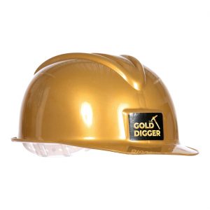 Show / Festival Helm Bauarbeiterhelm einstellbar GOLD DIGGER gold