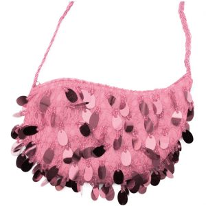 Showgirl Pailletten Handtasche Umhängetasche rosa