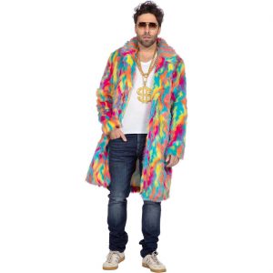 Superstars Pimp Einhorn Kostüm Mantel Deluxe Plüsch bunt